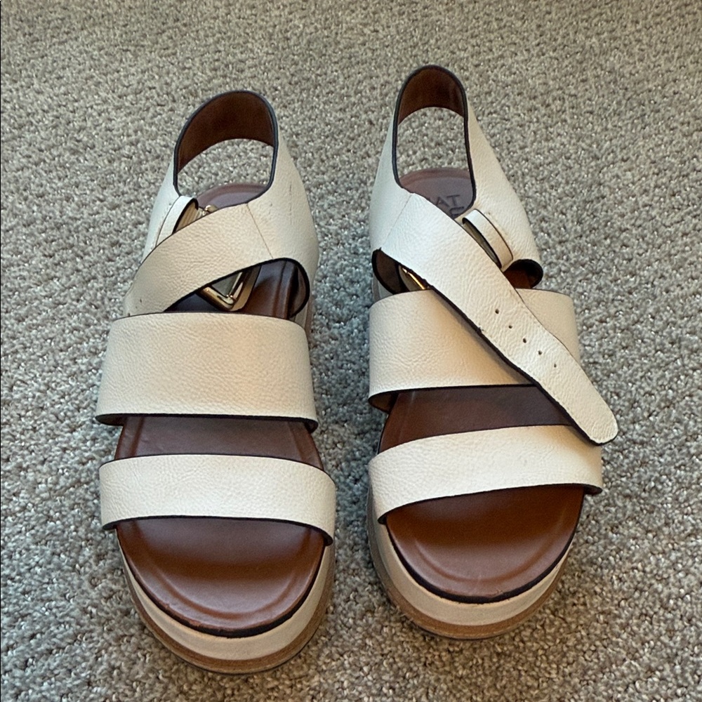 Women's Cream Platform Sandals